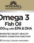 WINDMILL OMEGA 3 EPA + DHA 180CAPS