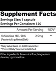 INSANE LABZ YOHIMBINE HCL 120 CAPS