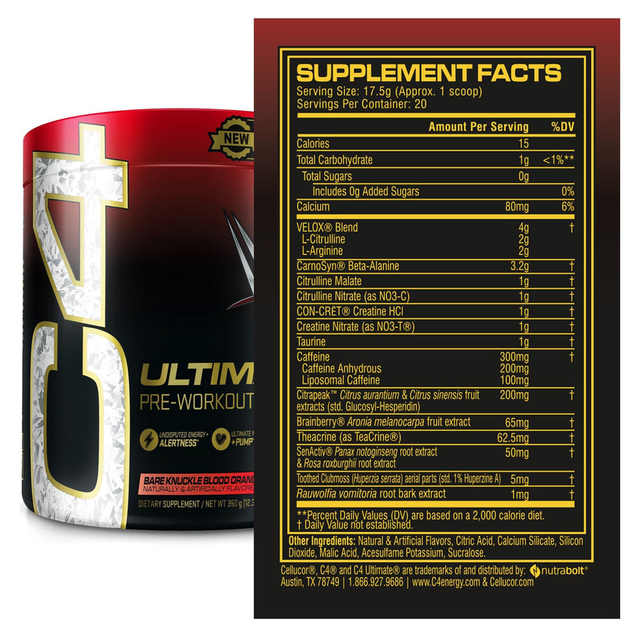 CELLUCOR C4 ULTIMATE WWE 20 SERV