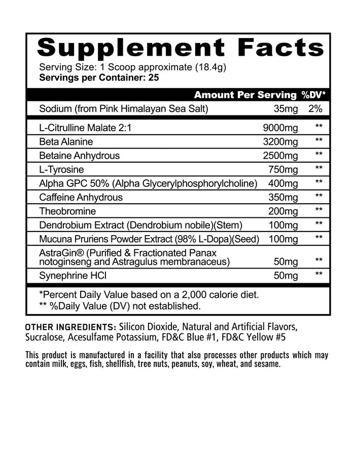 PANDA PANDAMIC EXTREME PRE-WORKOUT