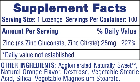HTP ZINC LOGENGES