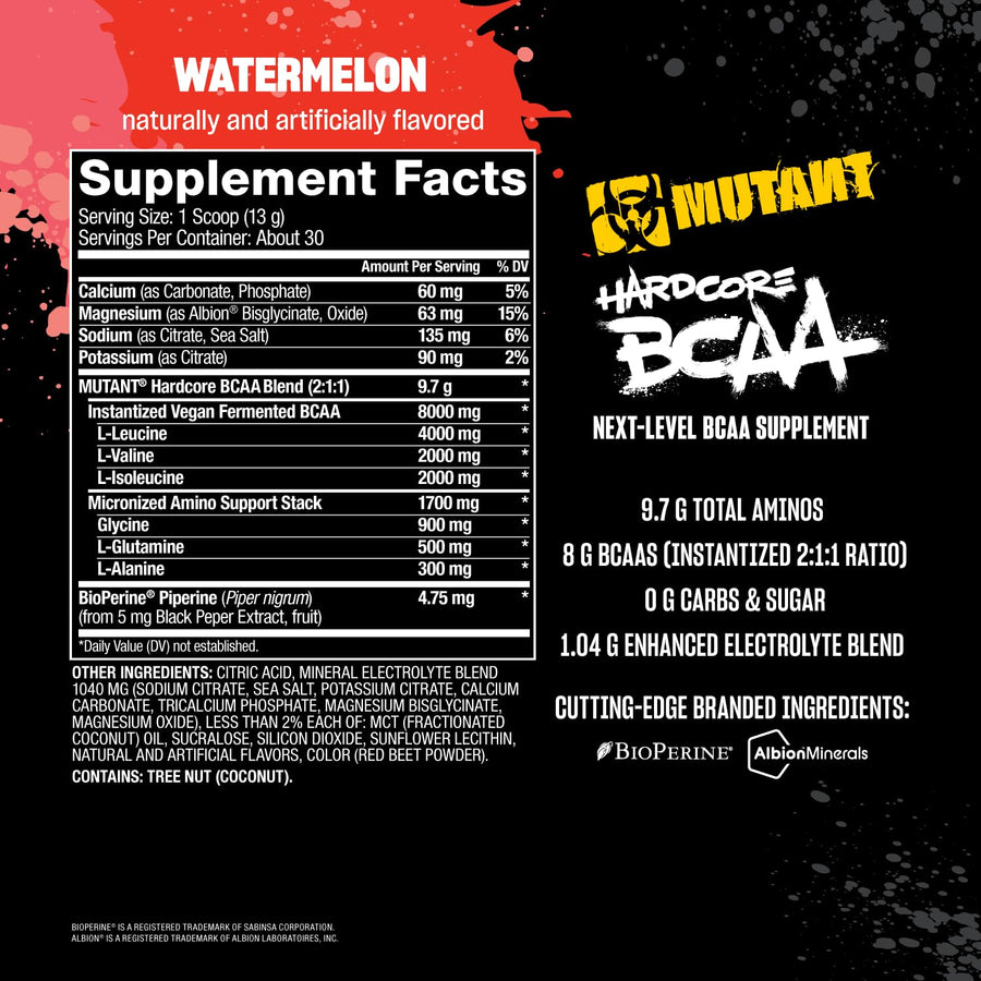MUTANT HARDCORE BCAA 30 SERV
