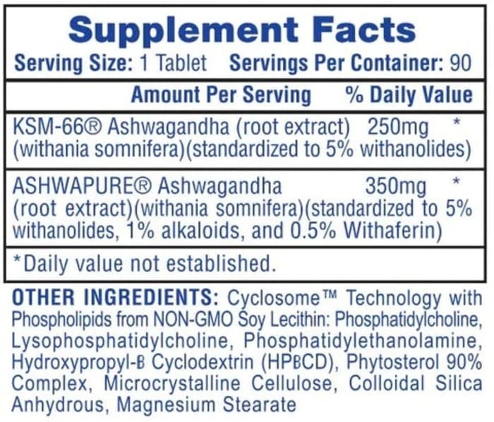 HTP ASHWAGANDHA 90 TABLETAS