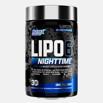 NUTREX LIPO6  BLACK NIGHTTIME  30 BLACK CAPS*