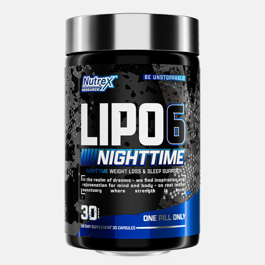 NUTREX LIPO6  BLACK NIGHTTIME  30 BLACK CAPS*