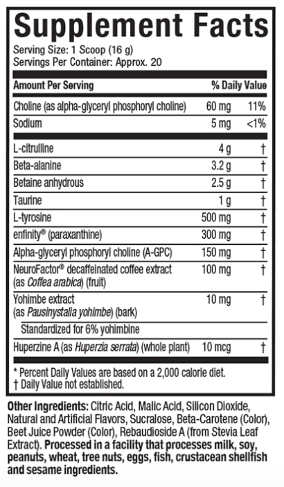 MUSCLETECH EUPHORIQ PRE-WORKOUT