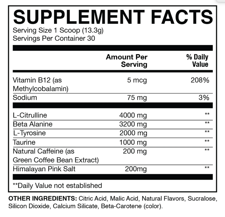 RAW CBUM ESSENTIAL PRE WORKOUT 30 SERV
