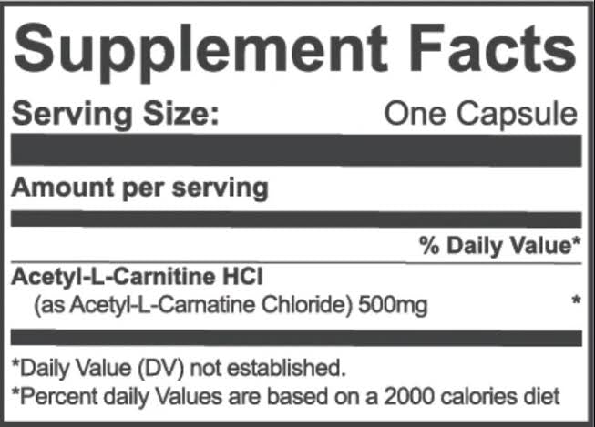 RAW ACETYL L CARNITINA 60 CAPS