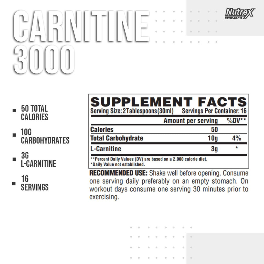 NUTREX LIQUID CARNITINE 3000