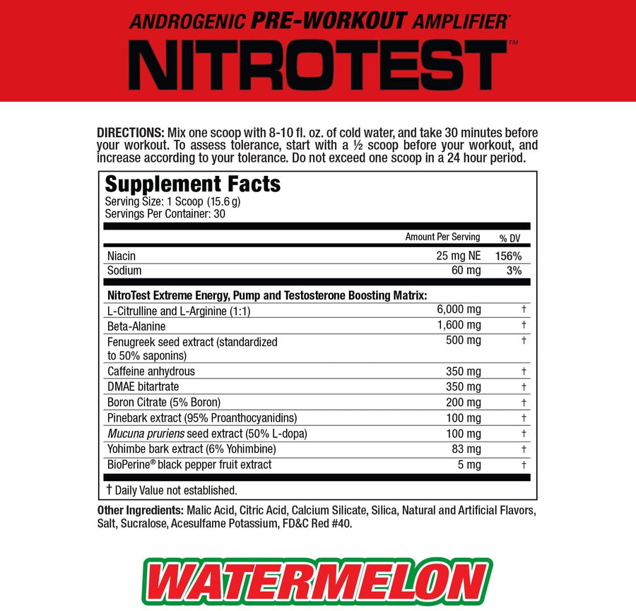 MUSCLEMEDS NITROTEST 30 SERV