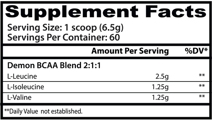 INSANE LABZ DEMON BCAA 60 SERV*